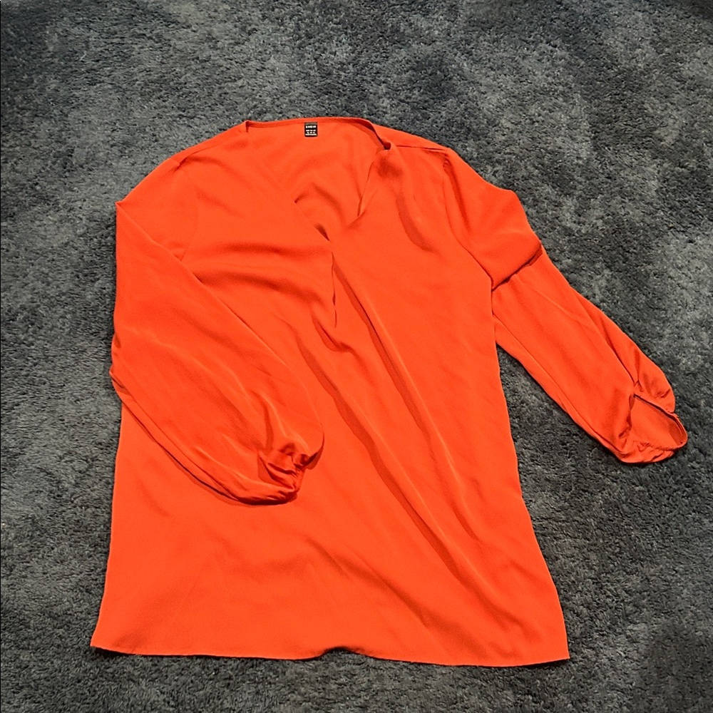 SHEIN Bright Orange Blouse